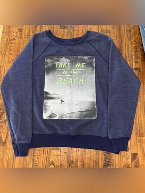 American Eagle Lightweight Crewneck Sweatshirt - Navy Size Med
